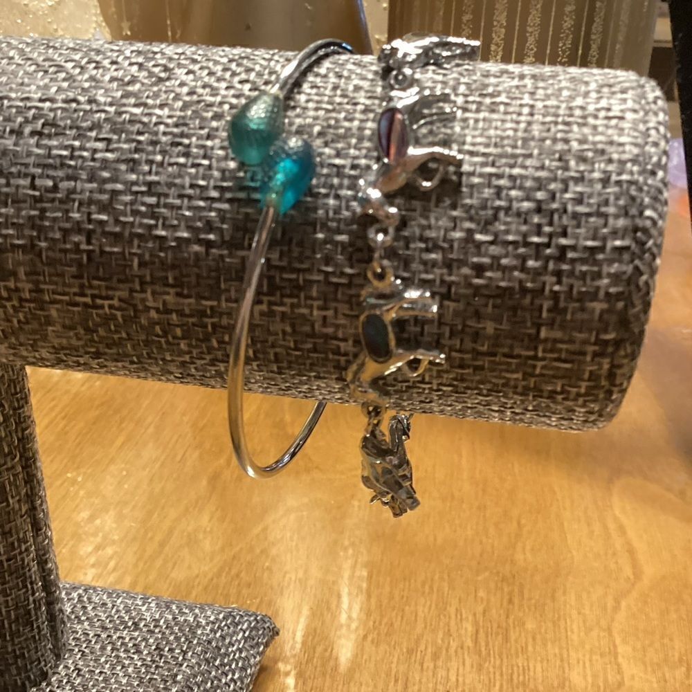 Set of Two Silvertone Bracelets